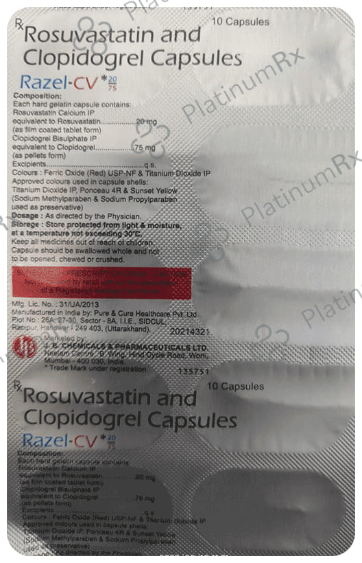 Razel CV 20/75mg Capsule 10s