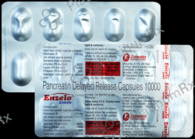 Enzelo-10000 170mg Capsule DR 10s