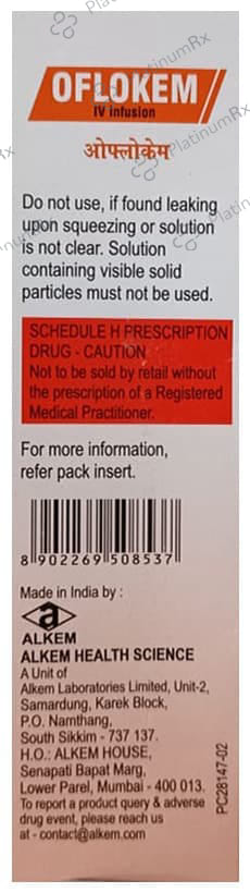 Oflokem 200mg Infusion 100ml