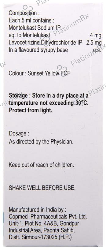 Monticope 2.5/4mg Suspension 60ml