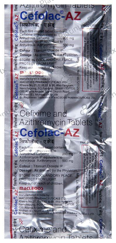 Cefolac AZ 500/200mg Tablet 6s