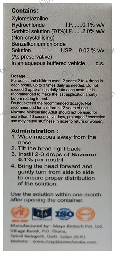 Nazome Adult 0.1% Nasal Drops