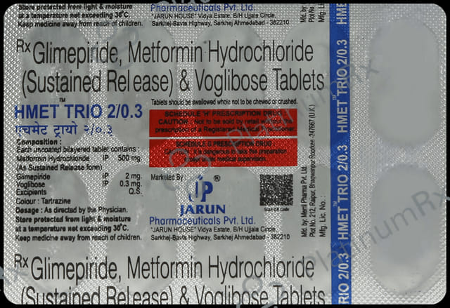 Hmet Trio 2/500/0.3mg Tablet 10s