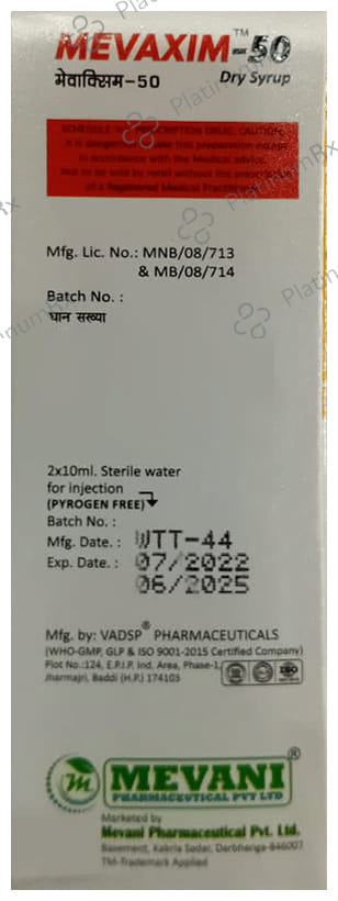Mevaxim 50 Dry Syrup