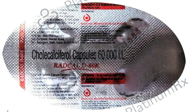 Radcal D 60K Soft Gelatin Capsule 4s