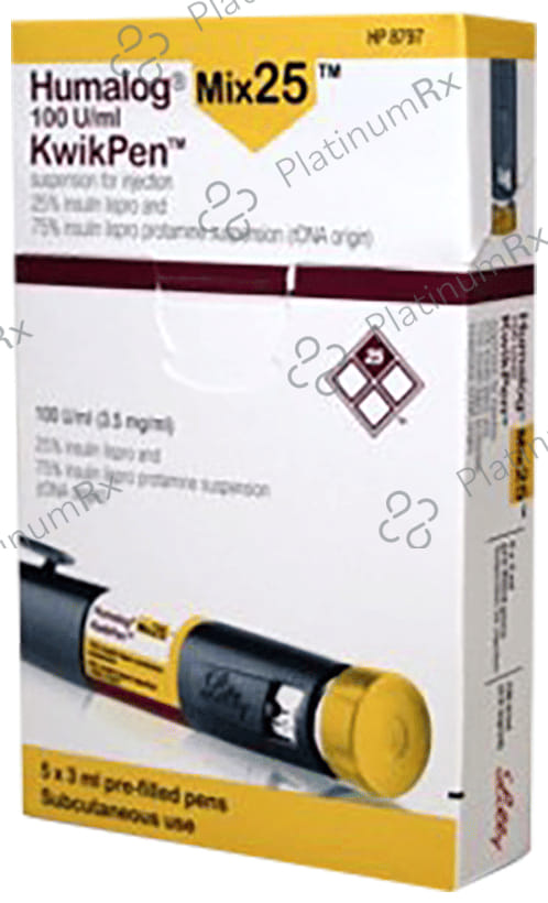 Humalog Mix 25/75 (100IU/ml) (1*3 Disposable Kwikpen) 3ml