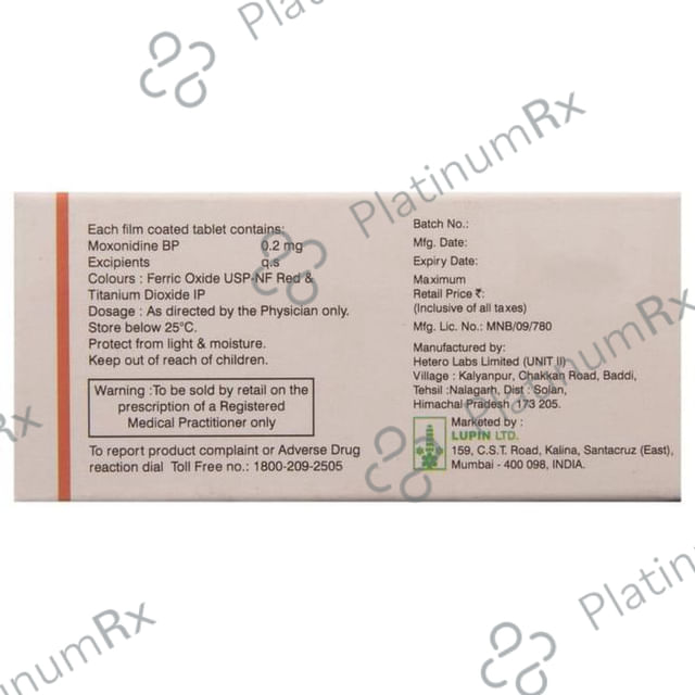 Moxocard 0.2mg Tablet 10s