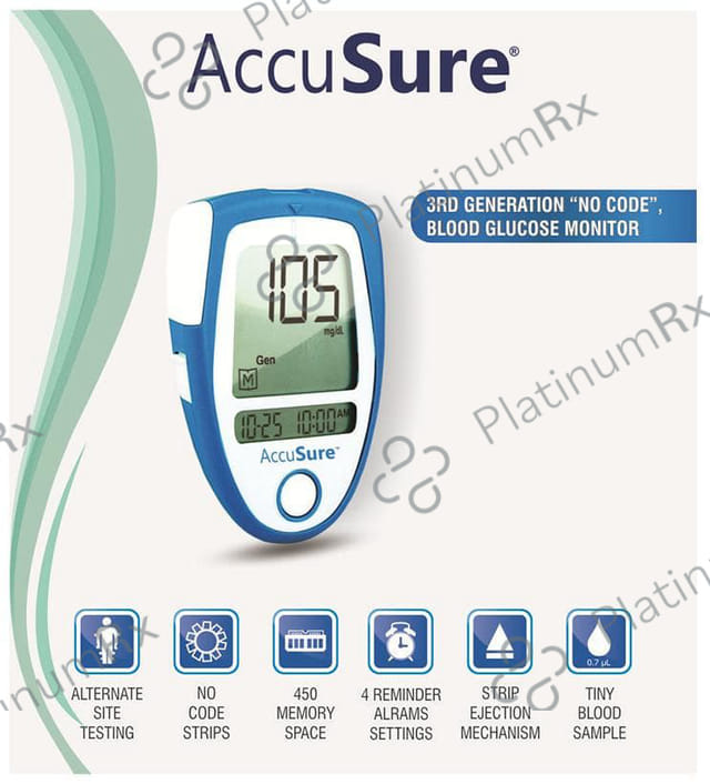 Dr. Gene AccuSure 3rd Generation Blood Glucose Monitoring System with 25 Strip Free
