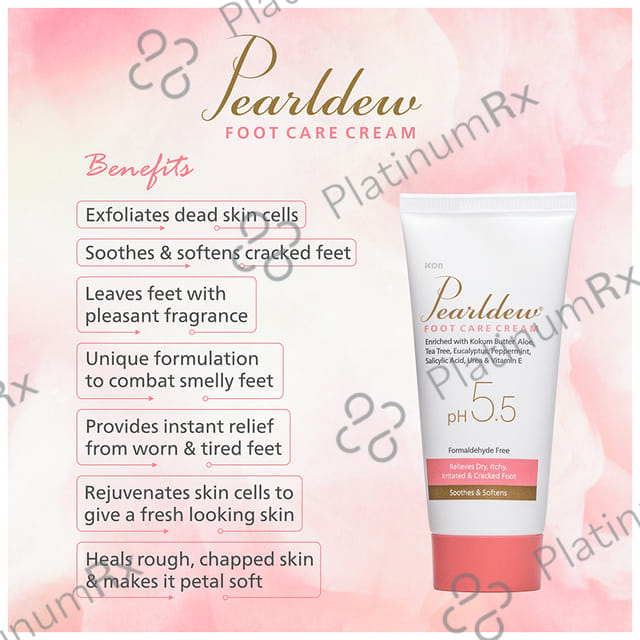 Pearldew Foot Care Cream (60gm Each) 4 Tubes