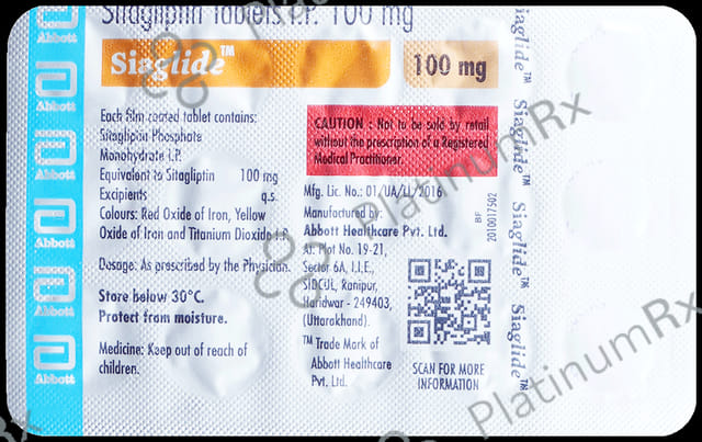 Siaglide 100mg Tablet 15s