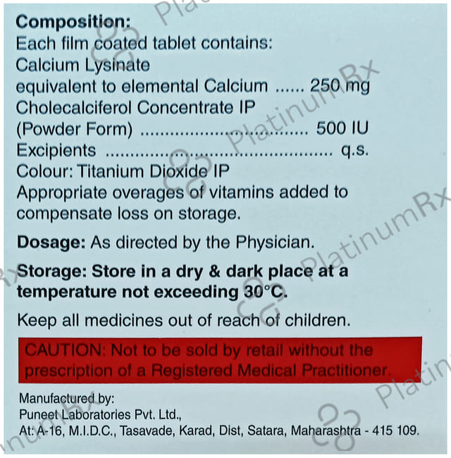Calangle D3 250mg/500IU Tablet 10s