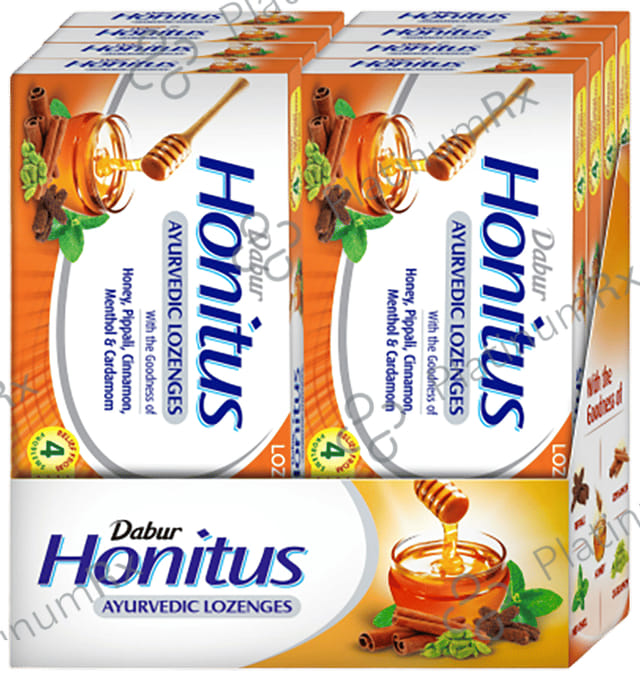 Dabur Honitus Ayurvedic Lozenges - Cough Lozenges For Acute Sore Throat, Throat Pain, Dry Cough
