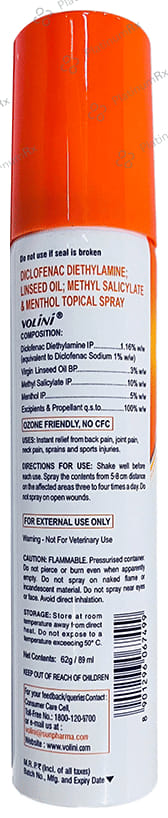 Volini Pain Relief Spray 62gm