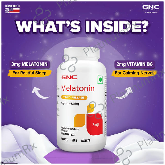 GNC Melatonin 3mg Timed-Release Tablet