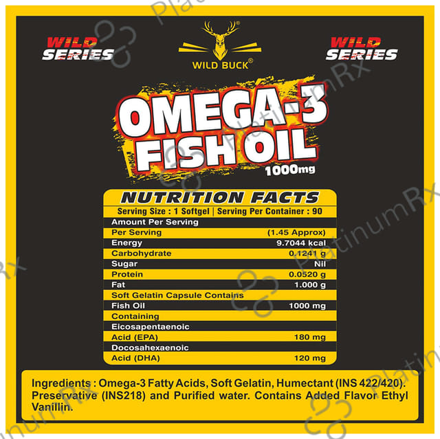 Wild Buck Omega-3 Fish Oil 1000mg Softgel Capsule