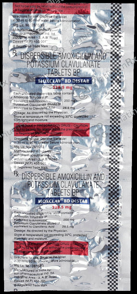 Moxclav BD Distab 228.5mg Tablet 10s