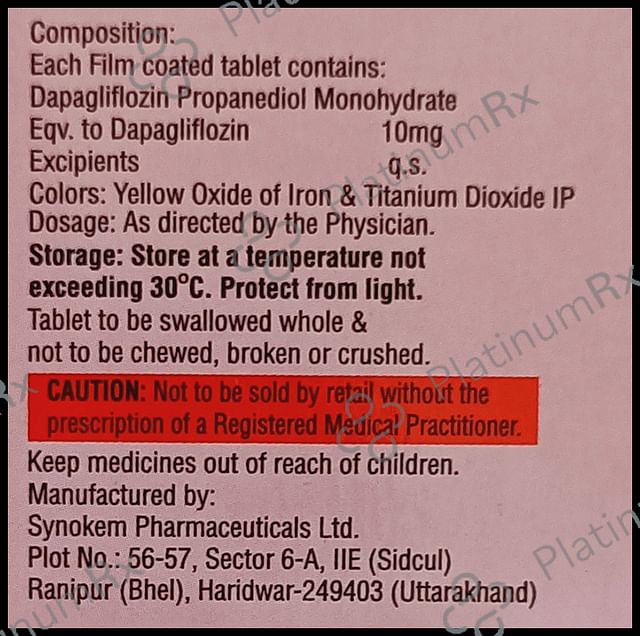 Dapaturn 10mg Tablet 10s