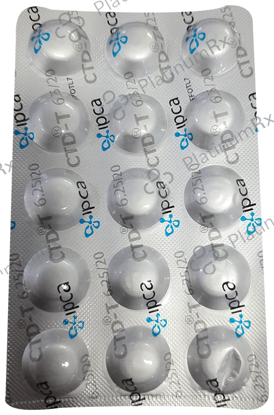 CTD T 6.25/20mg Tablet 15s