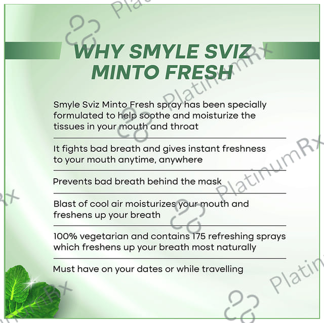Smyle Sviz Minto Fresh Mouth Freshener Spray Paan