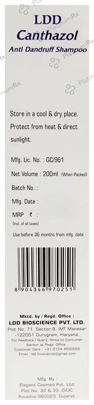 LDD Canthazol Anti Dandruff Shampoo