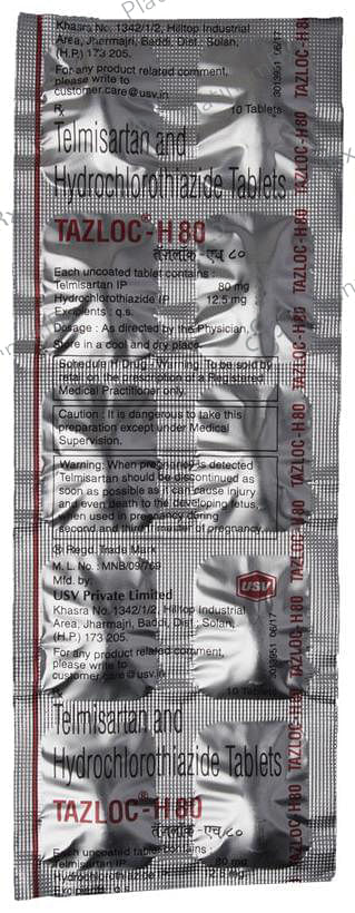 Tazloc H 12.5/80mg Tablet 10s
