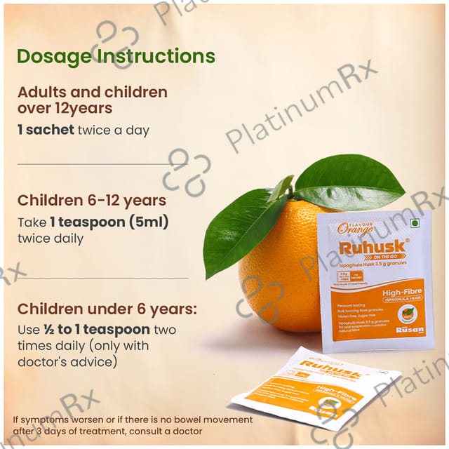 RuHusk Isabgol Orange Sachet