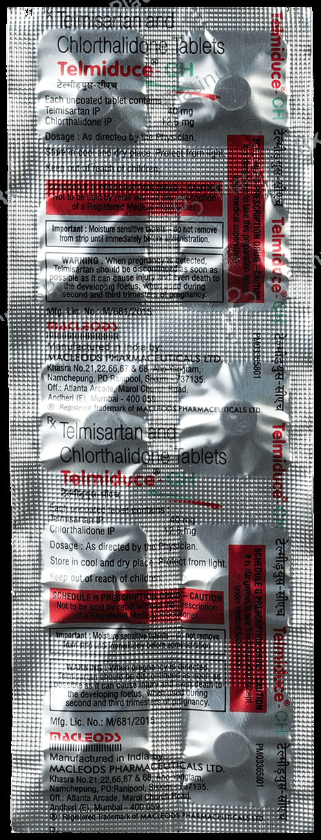 Telmiduce CH 40mg/12.5mg Tablet