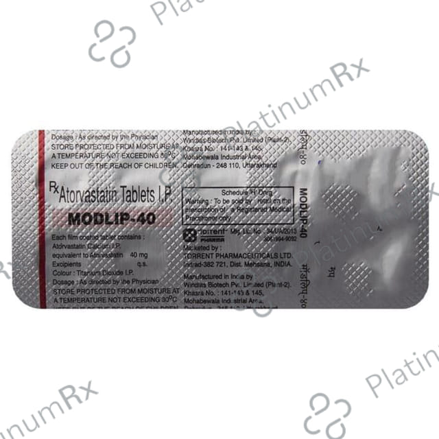Modlip 40mg Tablet 10s