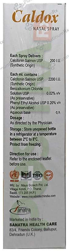 Caldox 200IU Nasal Spray 30MDI