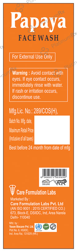 Care Papaya Face Wash All Skin Types