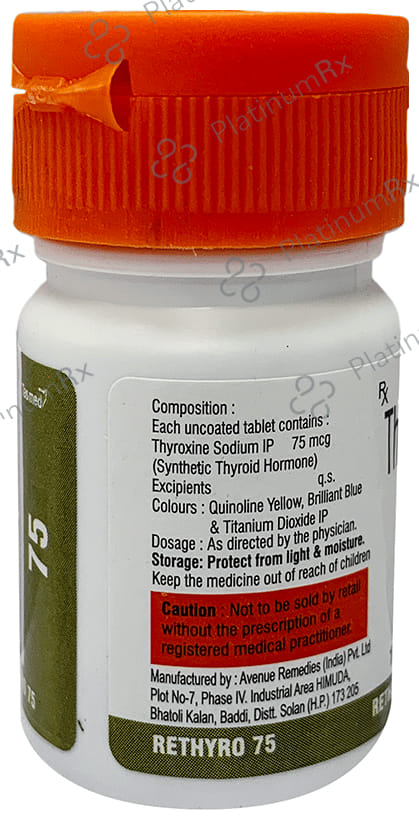 Rethyro 75mcg Tablet 120s
