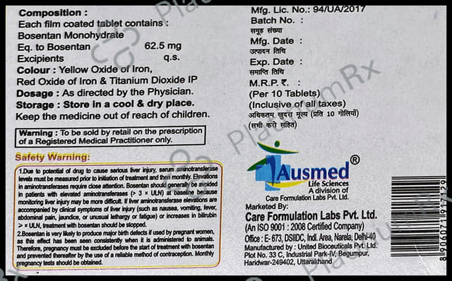 Bosentan 62.5mg Tablet 10s