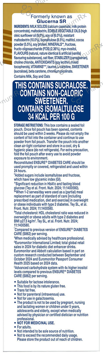 Ensure Diabetes Care Chocolate Flavour Powder 200gm
