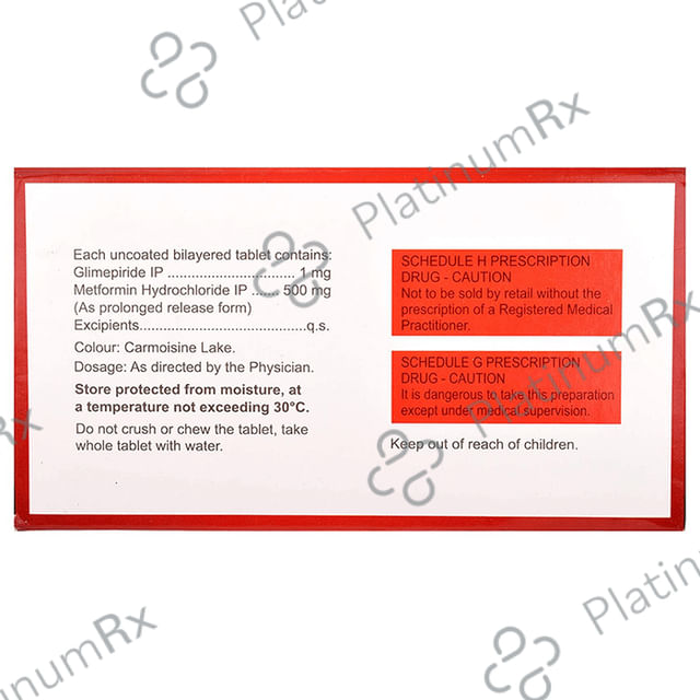 Glucoryl M 1/500mg Tablet PR 15s
