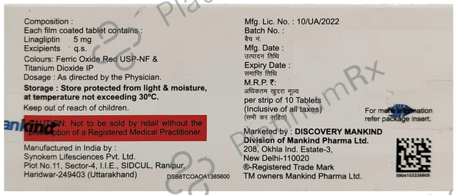Dynaglipt L 5mg Tablet 10s