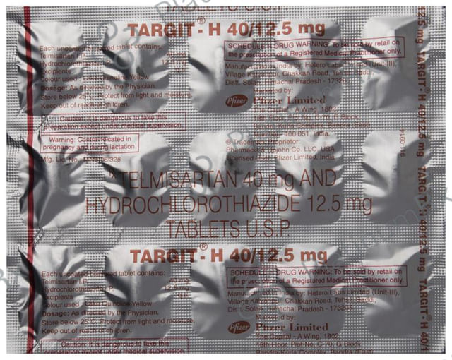 Targit H 40/12.5mg Tablet 15s