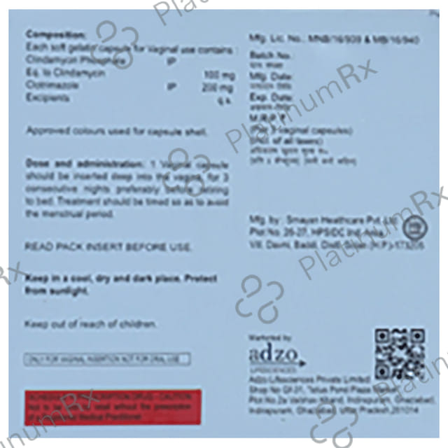 Monilia CL 100/200mg Vaginal Capsule 3s