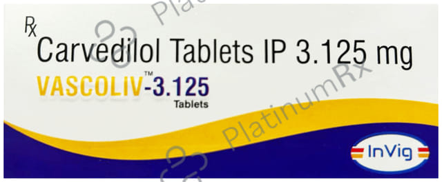Vascoliv 3.125mg Tablet 10s