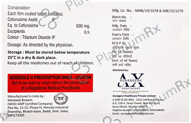 Cuerox 500mg Tablet 10s