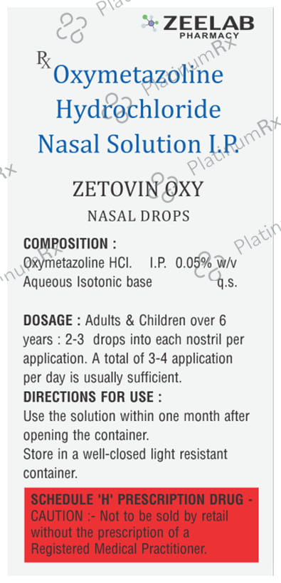Zetovin Oxy 0.05% Nasal Drops 10ml