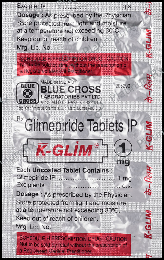 K Glim 1mg Tablet 15s