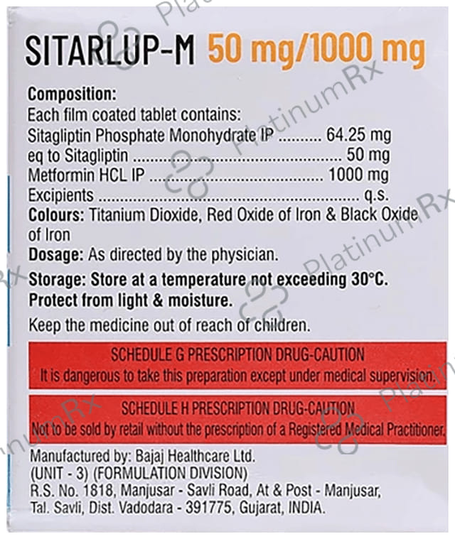 Sitarlup M 50/1000mg Tablet 15s