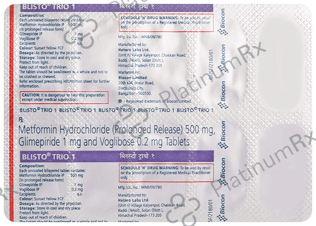 Blisto Trio 1/500/0.2mg Tablet PR 10s