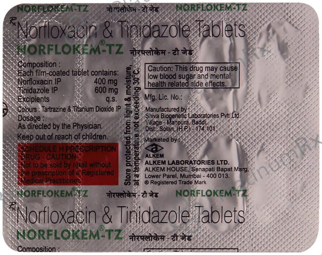 Norflokem TZ 400/600mg Tablet 10s