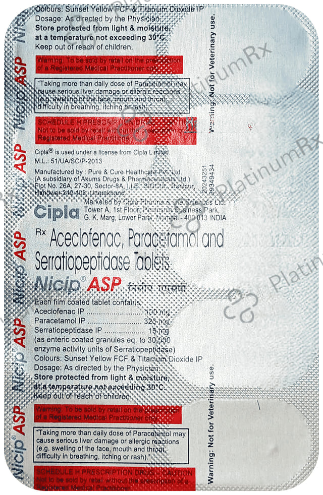 Nicip ASP Tablet 10s
