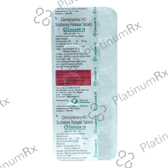Clora 75mg Tablet SR 10s