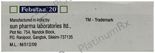Febutaz 20mg Tablet 10s