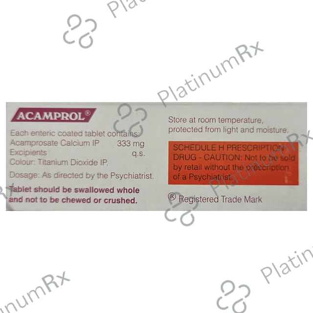Acamprol 333mg Tablet 6s