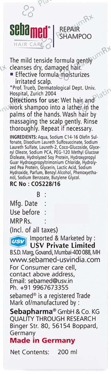 Sebamed Repair Shampoo 200ml