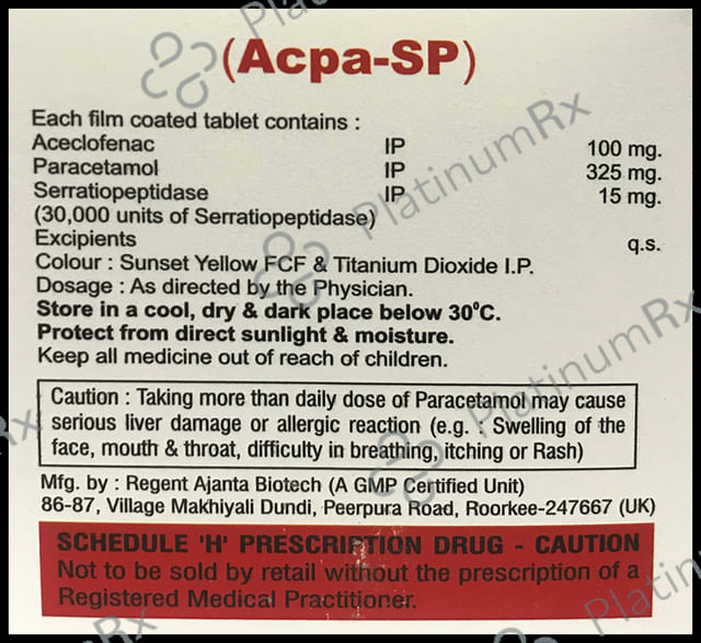 Acpa SP Tablet 10s